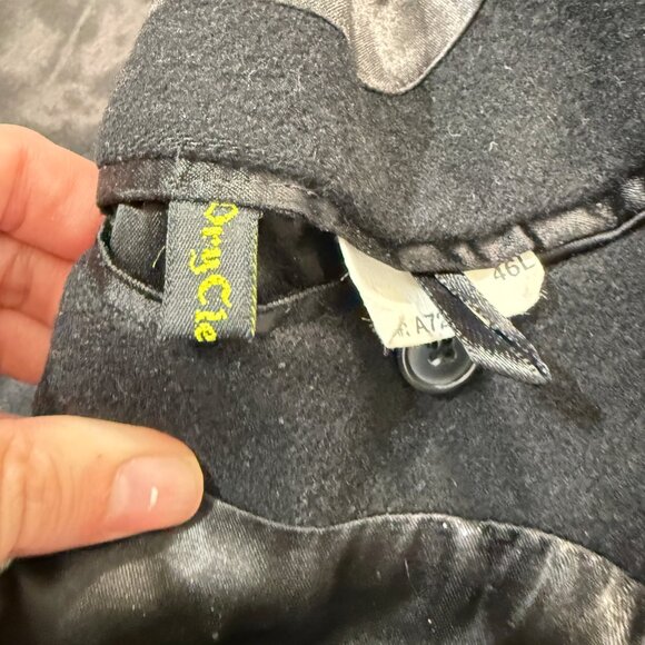 Saks Fifth Avenue Loro Piana Men's Black Coat Wool Cashmere Luxury 46L - Picture 12 of 13